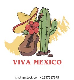 FREEDOM MEXICO Independence Day Vector Illustration