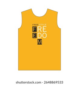 FREEDOM - MODERN AND STYLISH TYPOGRAPHY DESIGN, VECTOR PRINT T-SHIRT, GRAPHIC VECTOR DESIGN, URBAN STYLE, STREET WEAR FASHION ILLUSTRATION, 