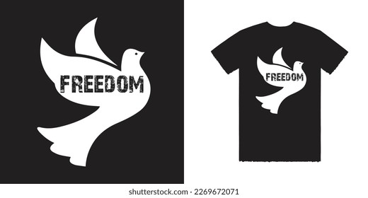 Freedom Modern Unique Typography T shirt Vector, Tee Design