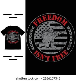 Freedom Is Not Free American Flag T-Shirt, Home of the Free T-Shirt, 4th of July Shirt, Independence Day Shirt, Memorial Day Tee, USA Shirt.