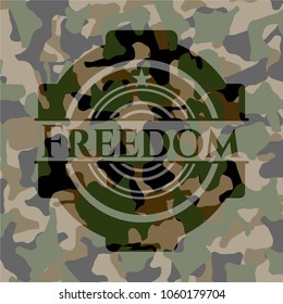 Freedom on camouflaged pattern