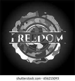 Freedom on grey camouflage pattern