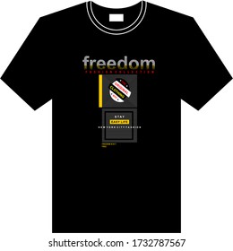 FREEDOM THE ORIGINAL COLLECTION TEXT TYPOGRAPHY VECTOR DESIGN NEW ART FASHION STYLE PRINT CREATIVE CONCEPT T-SHIRT PATTERN