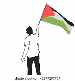 Freedom of palestine simple illustration