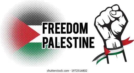 Freedom for Palestine wallpaper, banner vector illustration