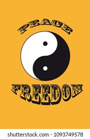 freedom and peace writing on t-shirt printing and design vector drawings, T-shirt printing and design vector drawings, T-shirt slogans. 
fashion,peace, design, fashion, t-shirt, illustration, print, v