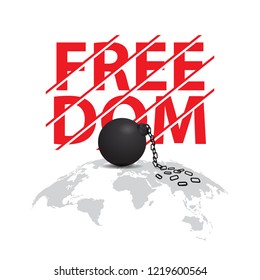 freedom poster concept with chain