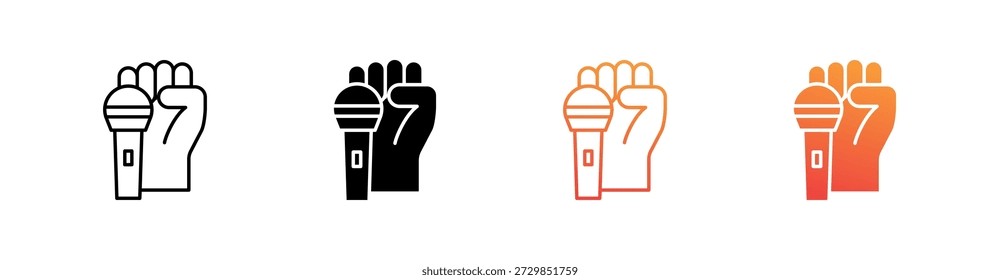 Freedom Press Multiple Style Icon Set Vector