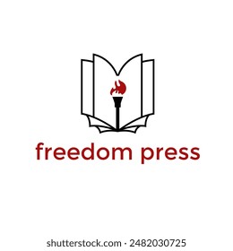 libertad prensa simple Ilustración vectorial