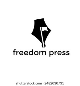 libertad prensa simple Ilustración vectorial