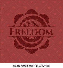 Freedom red emblem. Vintage.