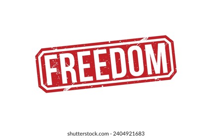 freedom Red Rubber Stamp vector design.