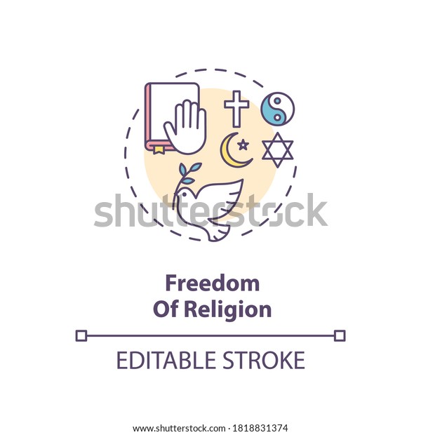 Freedom Religion Concept Icon Religious Liberty Stock Vector (Royalty ...