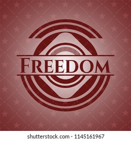 Freedom retro red emblem
