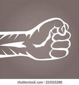freedom revolution concept. vector  fist icon 
