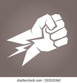 freedom revolution concept. vector  fist icon 