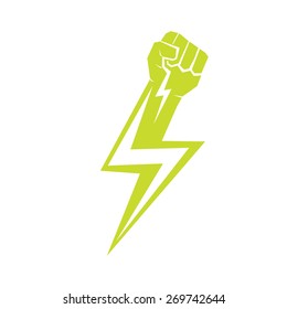 freedom revolution concept. vector fist icon
