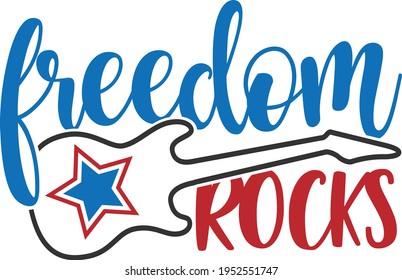 Freedom Rocks - 4th of July design