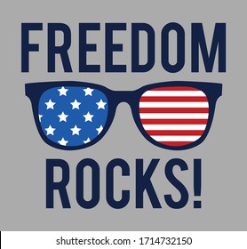 freedom rocks!, graphic tees vector design