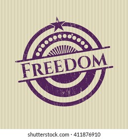 Sello de goma de la libertad