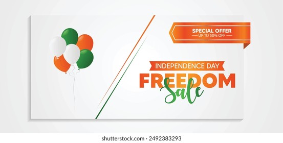 Plantilla del Vector de la tarjeta del día de la independencia india