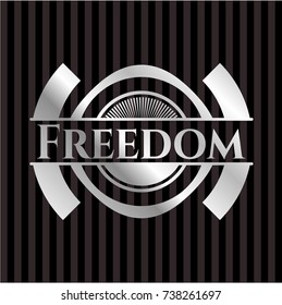 Freedom silver badge or emblem