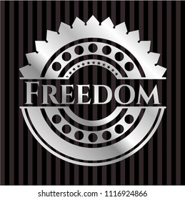 Freedom silvery emblem