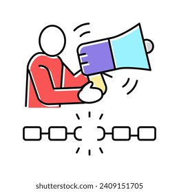 vector de icono de color de la libertad de expresión. signo de libertad de expresión. ilustración de símbolo aislado