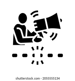 freedom of speech glyph icon vector. freedom of speech sign. isolated contour symbol black illustration