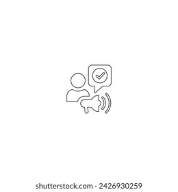 Conjunto de iconos de libertad de expresión. Concepto de símbolo de mensaje de libertad de expresión.  Ilustración vectorial. Icono de discurso de candidato político en ilustración vectorial de estilo diferente. 