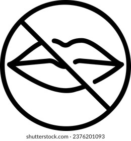 freedom of speech line icon illustration vector