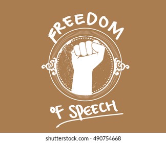 freedom of speech vector background