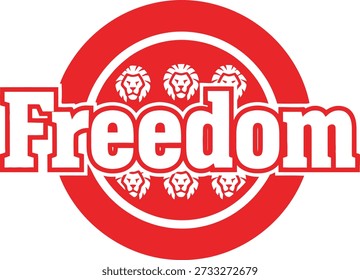 Ilustração vetorial de design de tipografia de selo de liberdade para independência espírito patriótico de liberdade e declaração ousada em fundo transparente.
