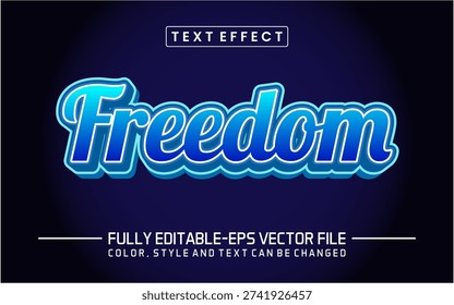 Freedom text editable style effect