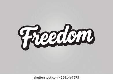 freedom text graphic element Illustration template design
