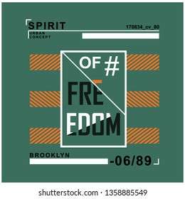 FREEDOM typography design,vector illustration