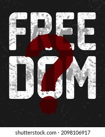 Freedom typography poster concepts design