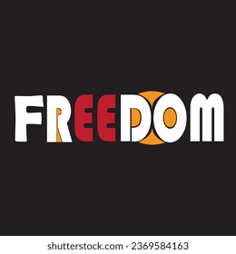 Freedom typography t - shirt design.