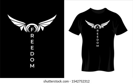 freedom Typography T Shirt and Poster Design can be used for Printing on T Shirt, Clothes, Tee, Hoodie, Print on Demand also for Room Decorations