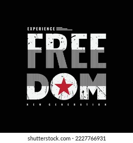 Freedom typography vector t shirt design 