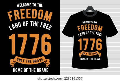 Freedom typography vector t-shirt design 