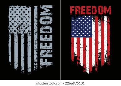 Freedom With USA Flag Design