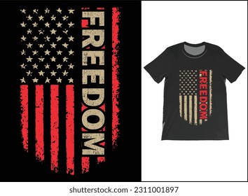 Camiseta vectorial Freedom USA, camiseta Freedom, libertad de mandato, camiseta con bandera estadounidense, camisa del 4 de julio, camisa patriótica, camiseta conservadora, camiseta de Merica