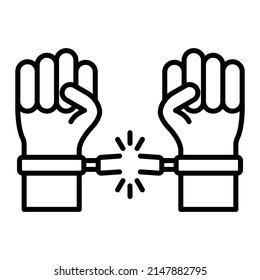 Freedom vector icon. Can be used for printing, mobile and web applications.