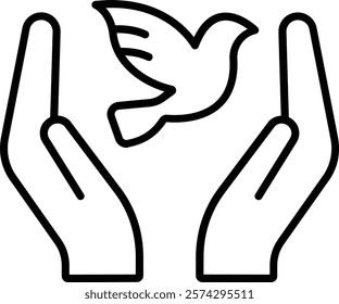 Freedom vector icon. Can be used for printing, mobile and web applications.