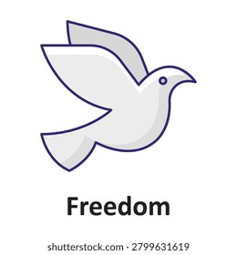 Freedom  Vector Icon which can easily modify or edit

