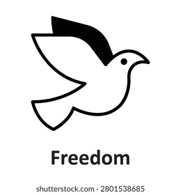 Freedom  Vector Icon which can easily modify or edit

