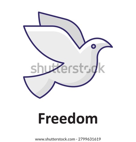Freedom  Vector Icon which can easily modify or edit

