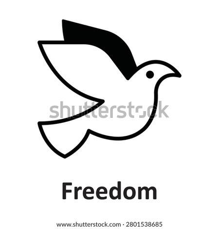 Freedom  Vector Icon which can easily modify or edit

