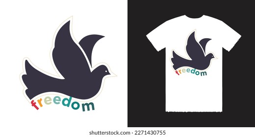 Freedom Vector T shirt, Bird Tee, Bird T Shirt Vector